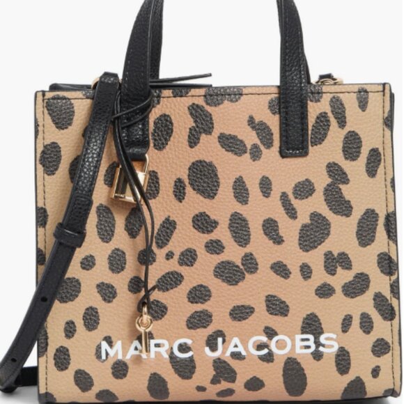 Marc Jacobs Handbags - Marc Jacobs LEATHER Leopard Cheetah Small Tote Crossbody Bag Purse